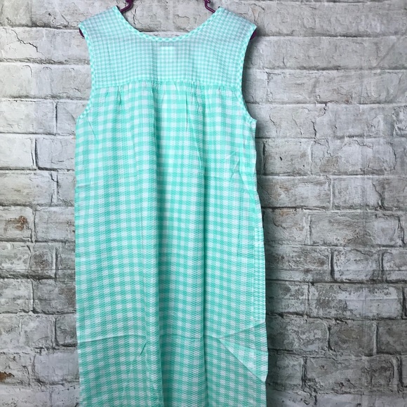 Granada Seersucker Check Housedress Sz Sm - Picture 2 of 3